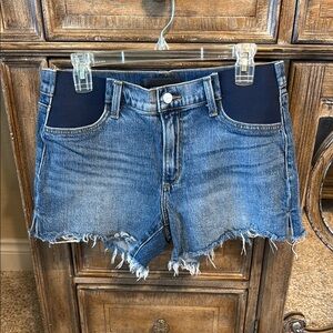 Maternity Joe’s Jeans Ozzie denim shorts frayed summer beach resort casual